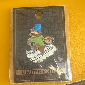 Hard Rock Cafe Lake Tahoe Bear Pin with Green and Blue